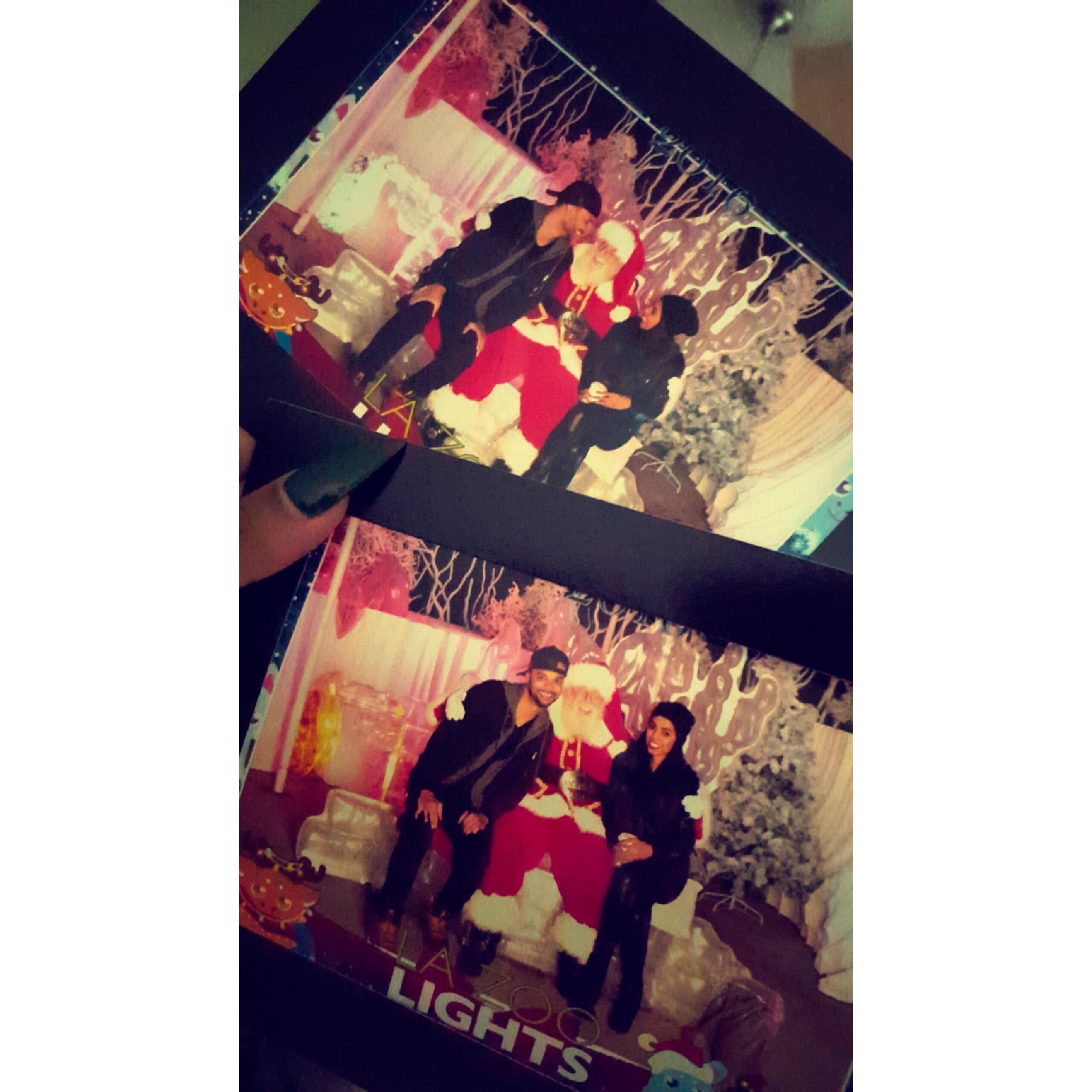 Our first Santa photos taken together in 2016, this became an annual tradition from then on