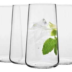 Krosno Water Glasses, Set of 4, Capacity 20 fl oz, Infinity Collection, Thin Highball Glasses,Clear Tall Glass Cups For Water, Juice, Drinks, and Cocktails, Dishwasher Safe, Made in Europe