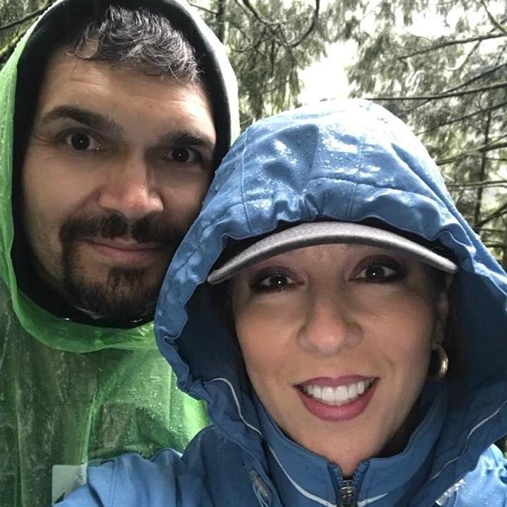 She's either happy she just got engaged or because she's amongst trees. North Vancouver, Canada.