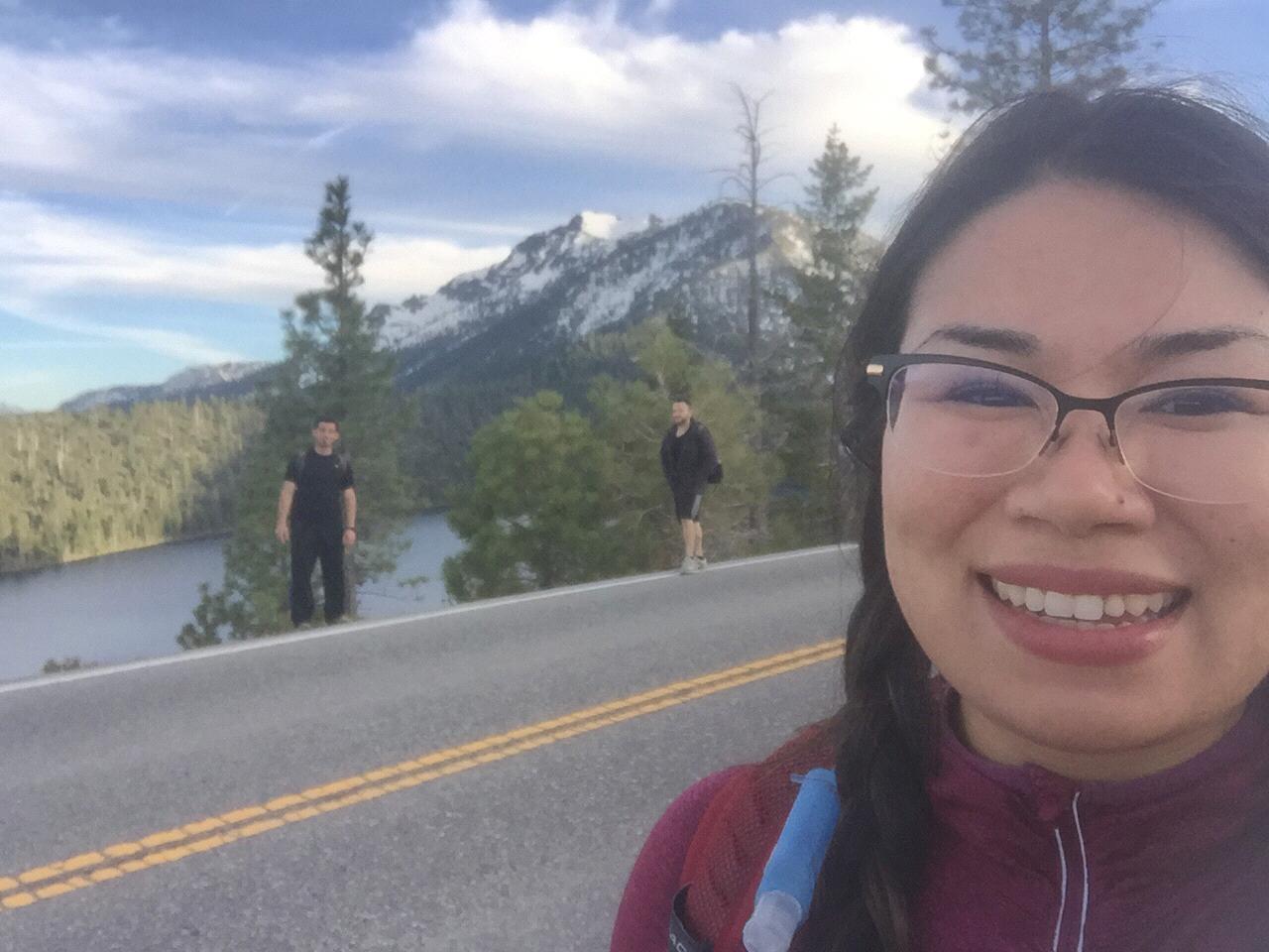 Hiking in Lake Tahoe.