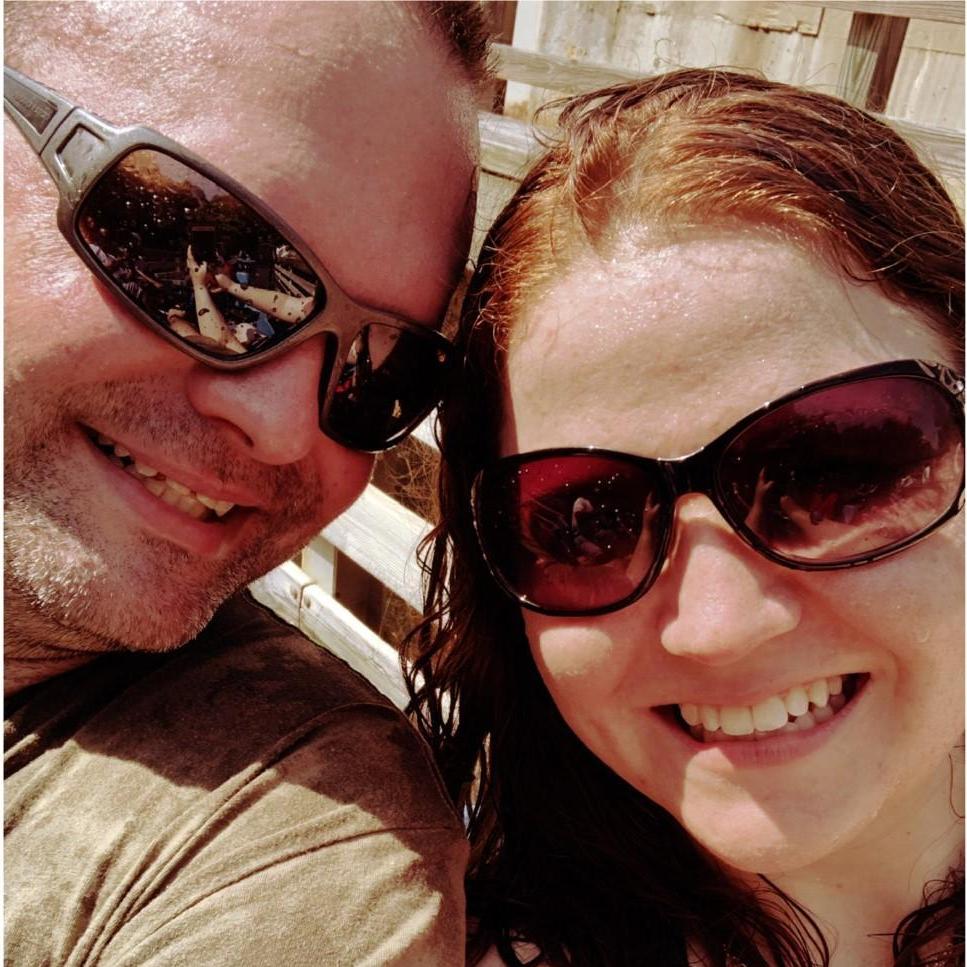 Our first weekend trip together! June 2018 to Virginia Beach. This is us at Busch Gardens Food and Wine weekend.