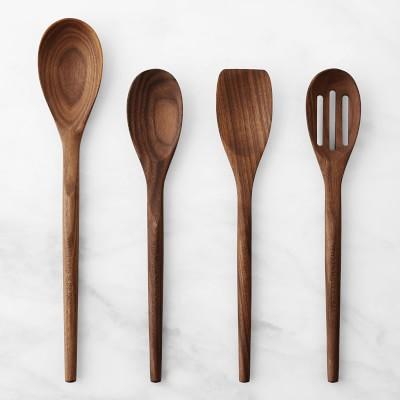 Williams Sonoma FSC Certified Walnut Spoons, Set of 4