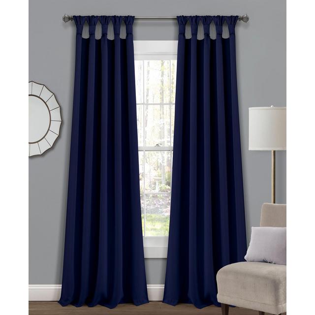 Lush Decor Knotted Tab Top 52" x 84" Blackout Curtain Set