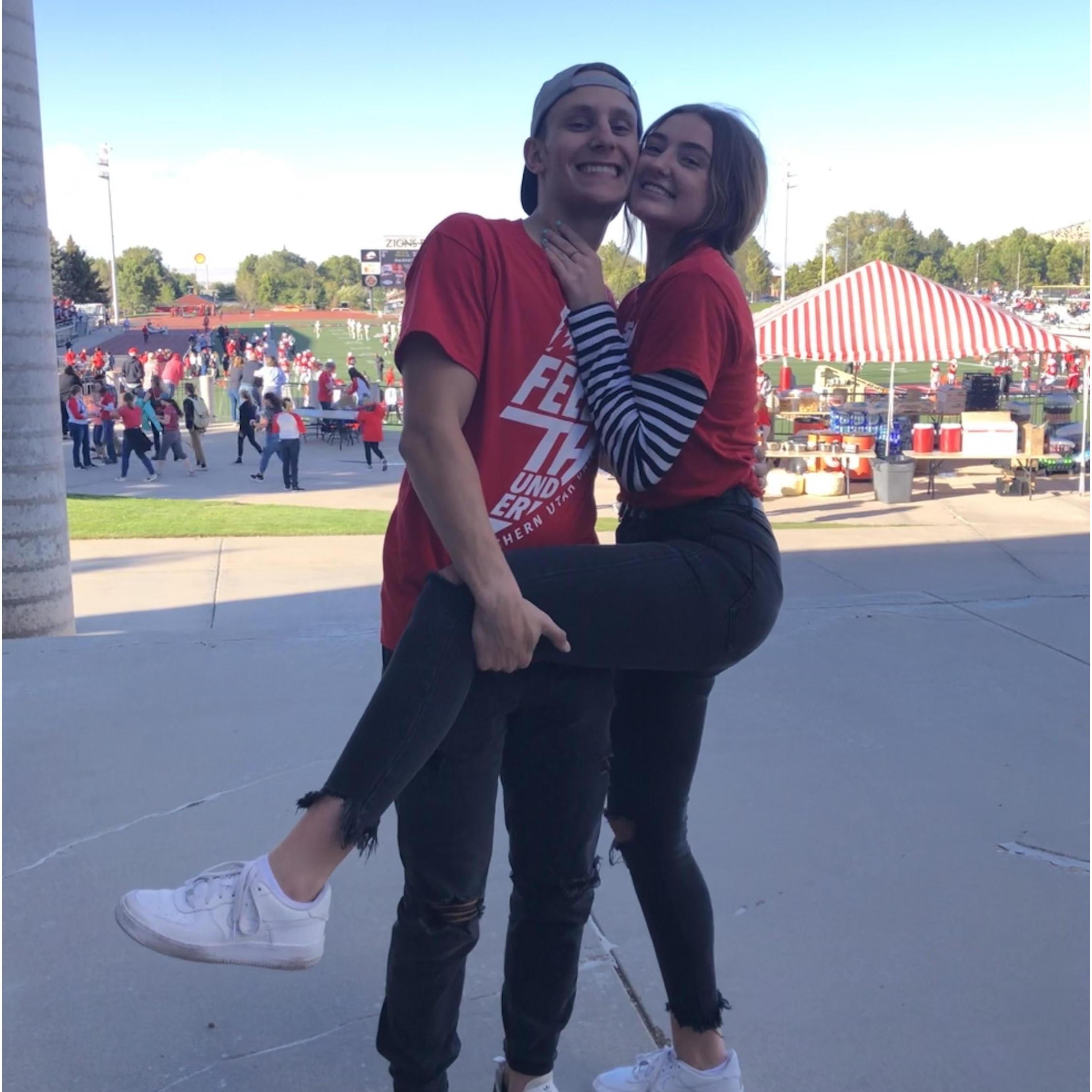 Our first SUU football game.