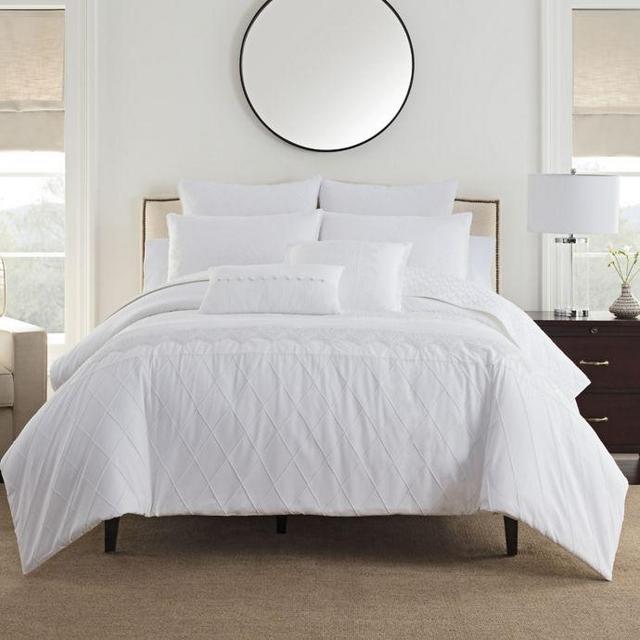 Bridge Street Bianca King Comforter Set in White
