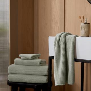 6-Piece Soft Rib Turkish Cotton Towel Set