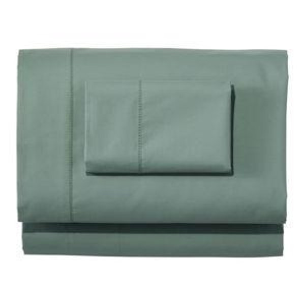 280-Thread-Count Pima Cotton Percale Sheet Set: Queen, Sea Green