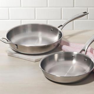 Essential Stainless Steel 2-Piece Fry Pan Set
