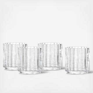 Mahalo Double Old Fashioned Glass, Set of 4