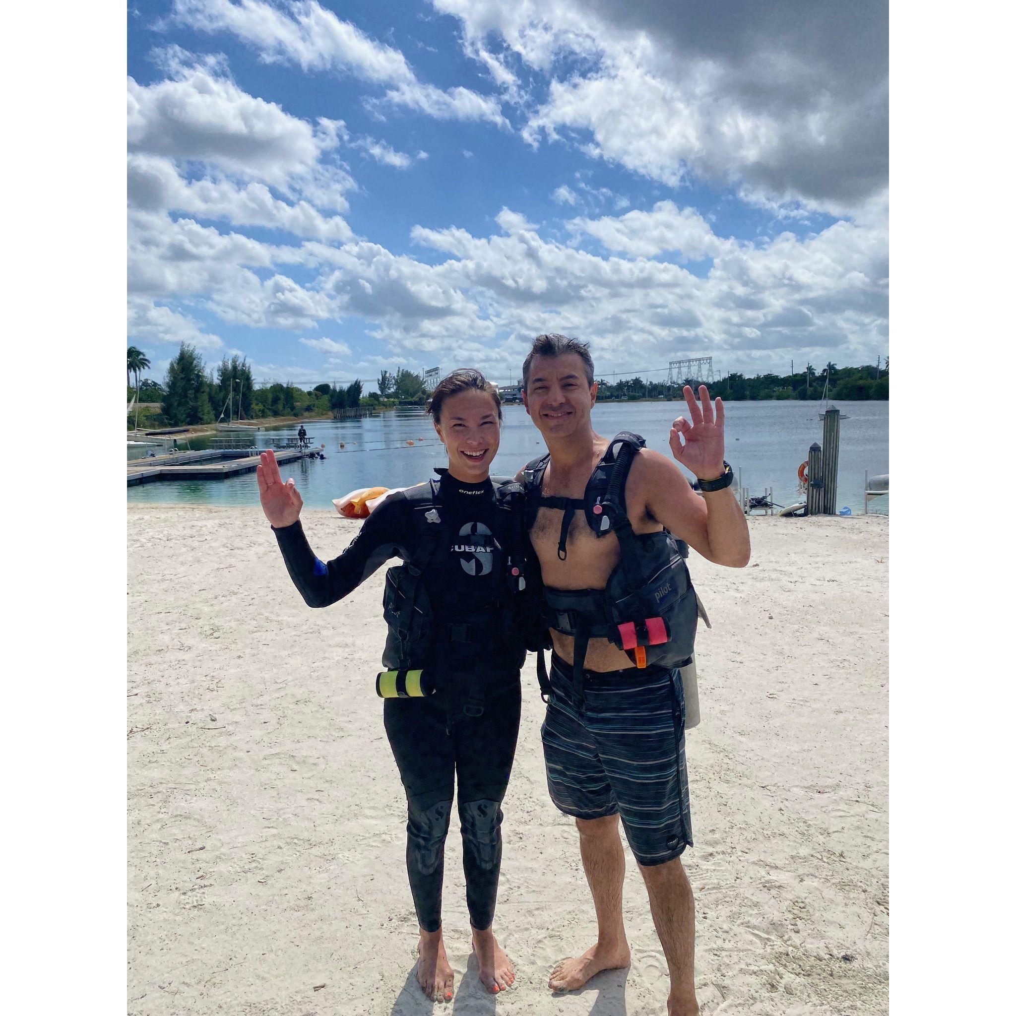 learning to scuba dive
