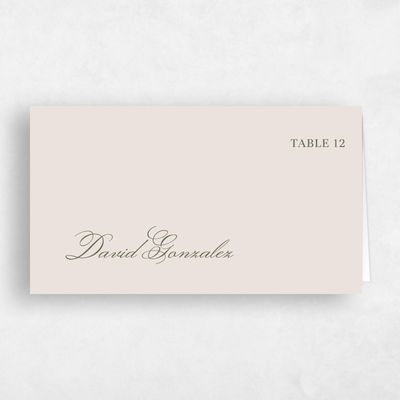Olive, Green Wedding Place Card - Dubuque