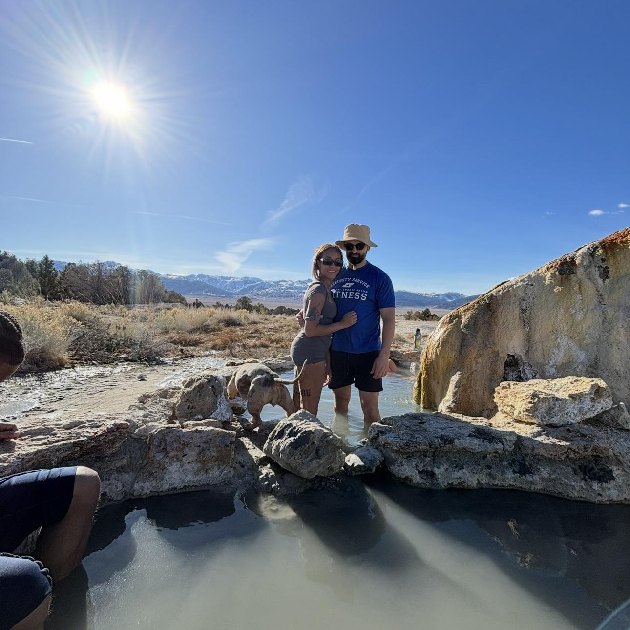 Family (including Chewy and Gigi) day trip to the hot springs