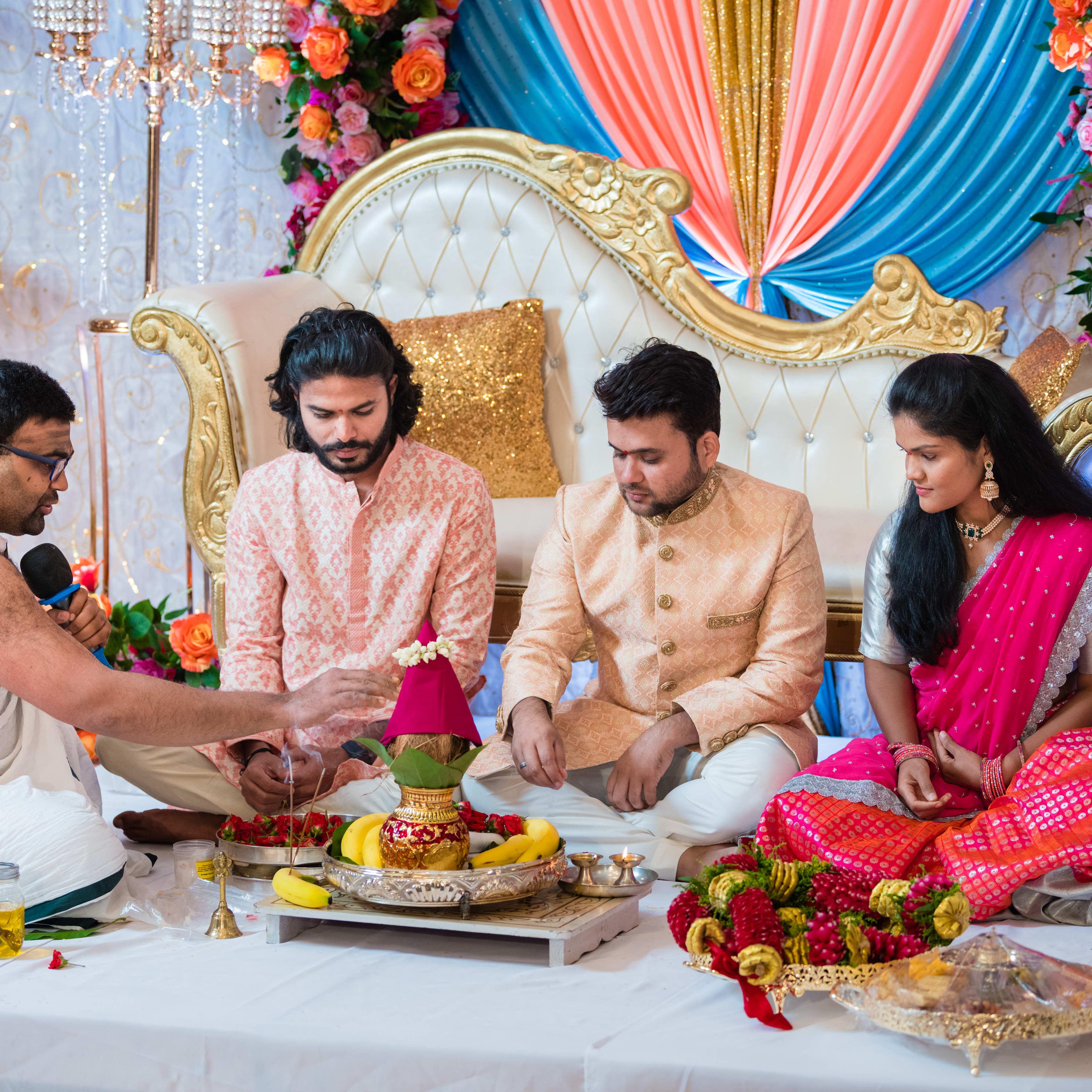 Raj's family praying as well