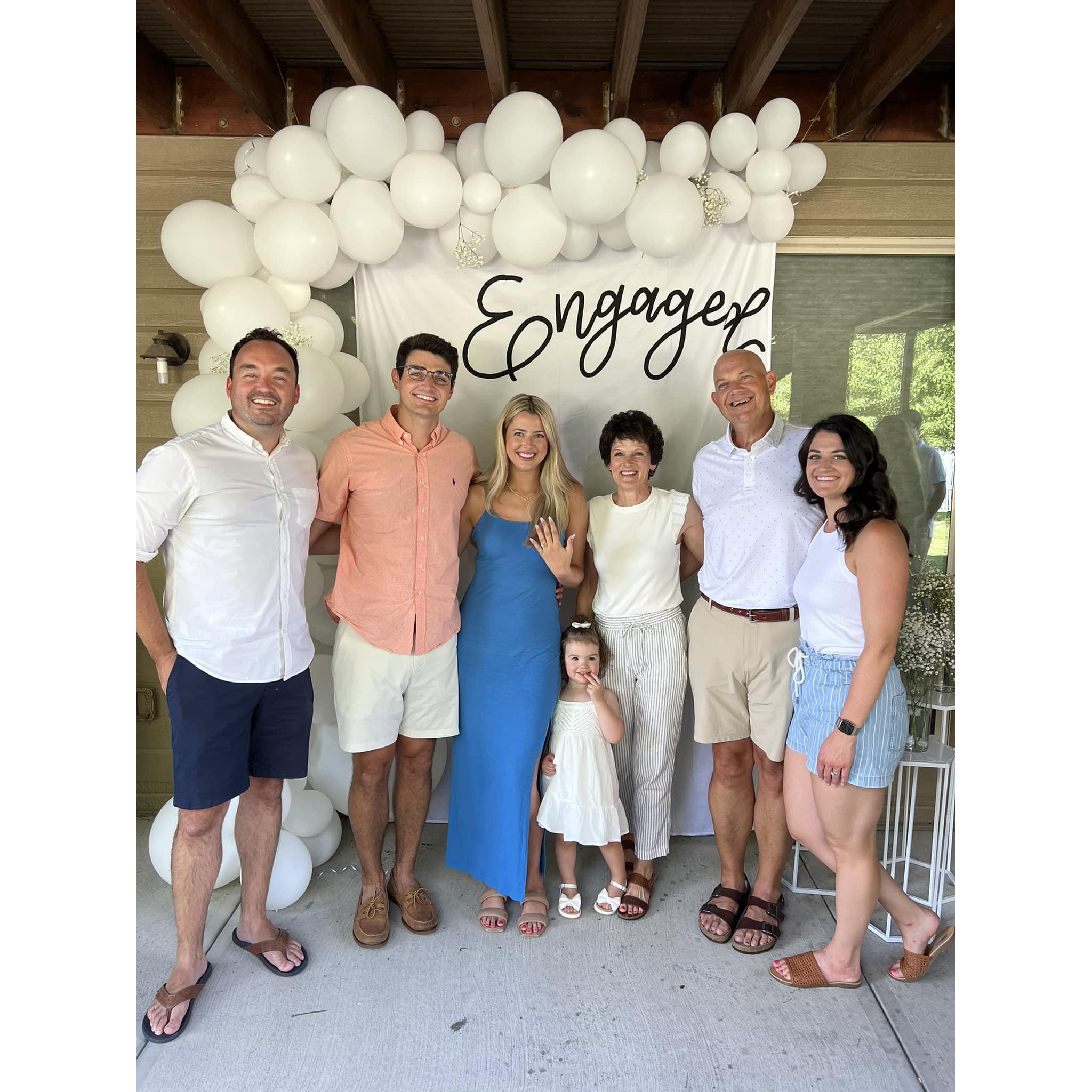 Surprise engagement party.