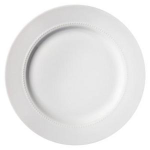 Round Beaded Rim Dinner Plate 11"x11" - White - Threshold™