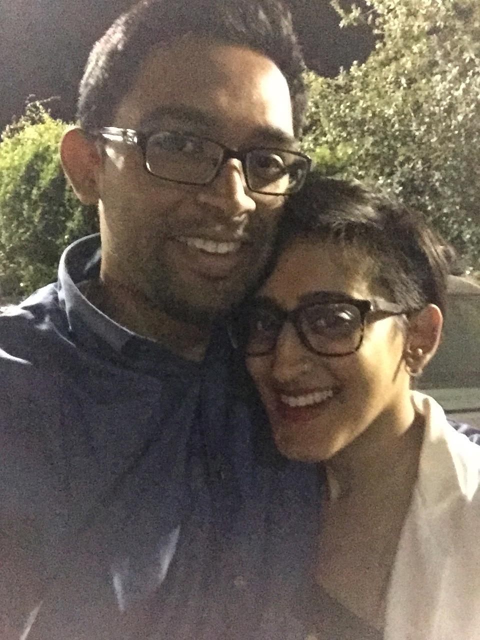 Right after Archana's final presentation for her Master's! Greg made his way to Roseville on a Wednesday night to celebrate this momentous occasion!