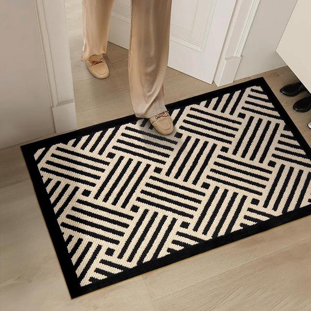 GRANNY SAYS Door Mat Indoor Entrance, 32 x 48, Large Welcome Mat Outdoor, Non Slip Front Door Mat, Rubber Floor Mats, Low-Profile Shoe mat, Outside Muddy Mat, Black