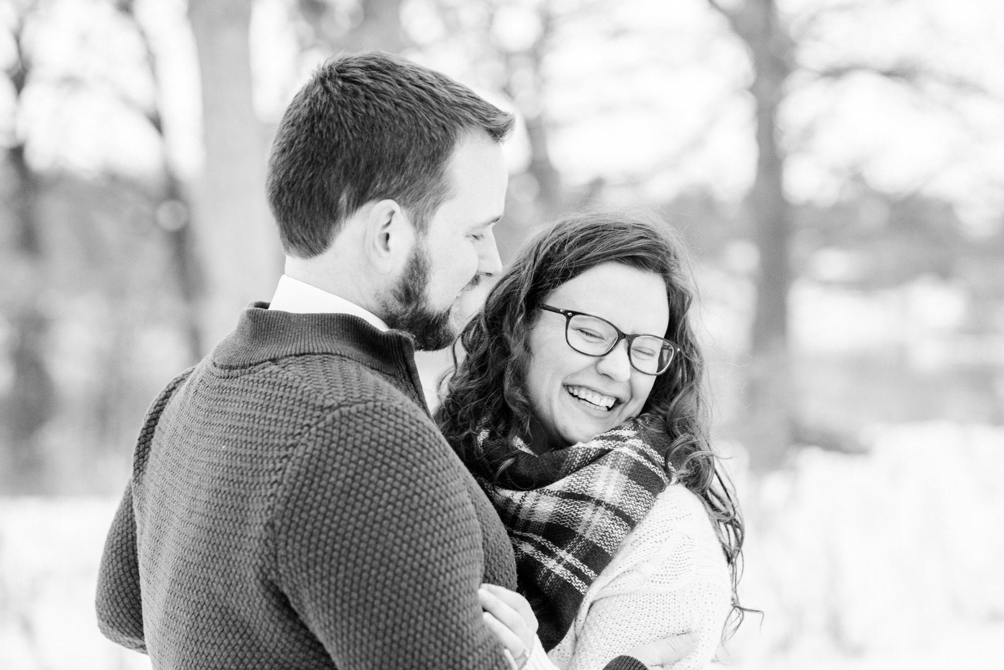 Engagement Photos at Silverwood Park in St. Anthony, MN - December 7, 2019 (photo credit: Katzie & Ben Photography)