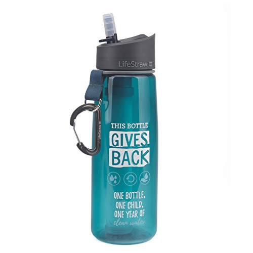 LifeStraw Go Water Filter Bottle with 2-Stage Integrated Filter Straw for Hiking, Backpacking, and Travel