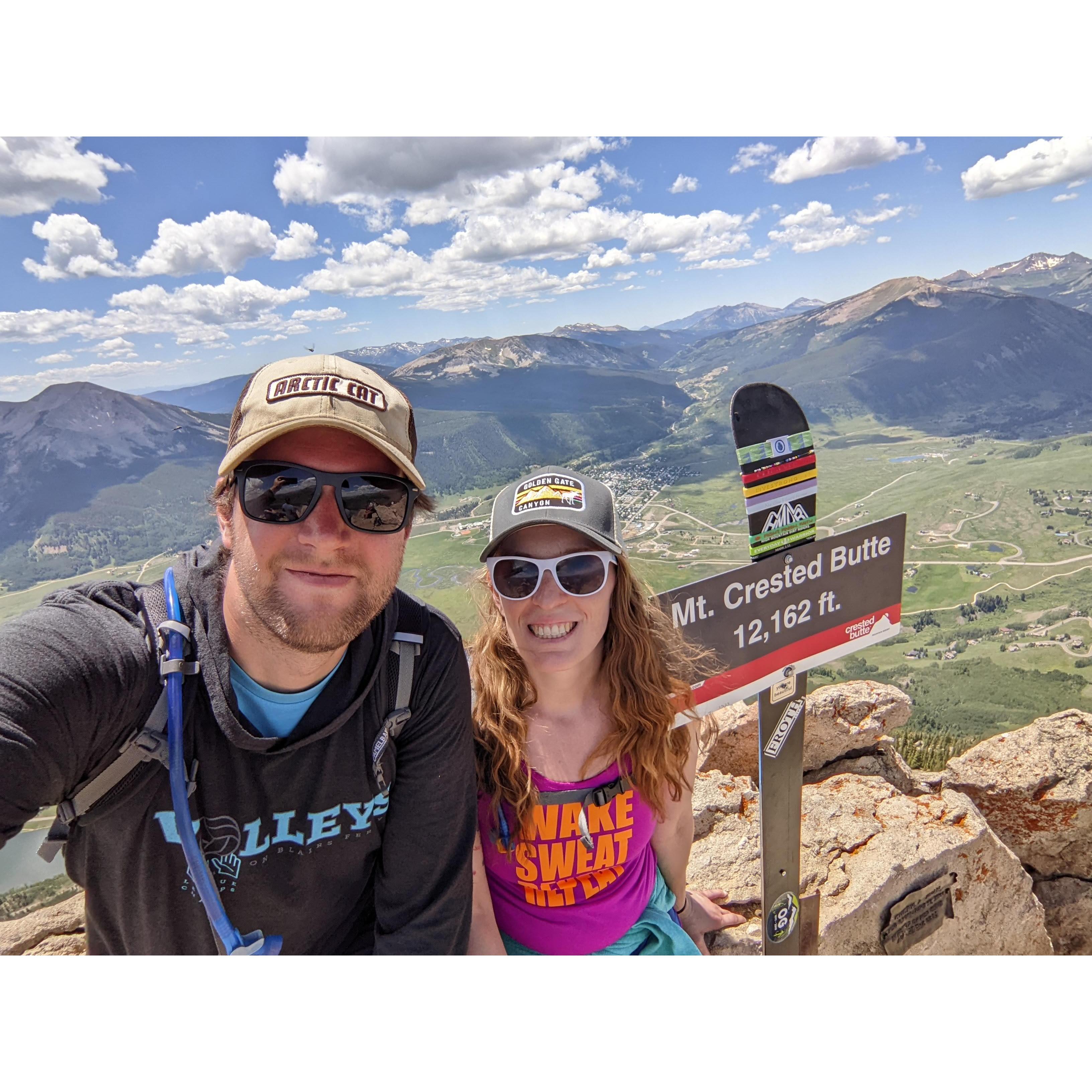 Visiting the Cain's in Colorado, we hiked up to the top of Mt. Crested Butte