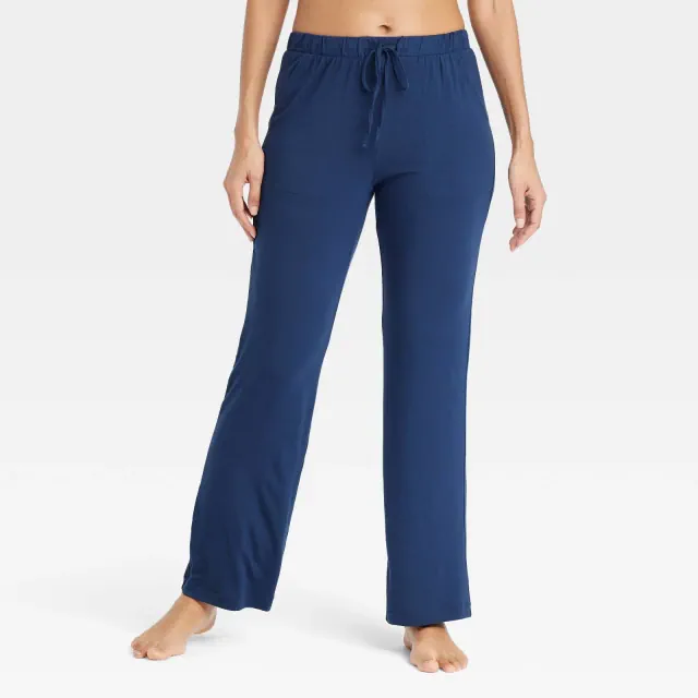 Women's Cloud Knit Modal Pajama Pants - Auden™ Navy Blue XL: Modal-Spandex Blend, Elastic Waist, Side Pocket