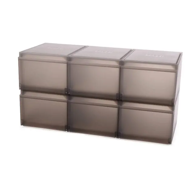 Joseph Joseph 6pk Shoe Case Premium Shoe Storage Box with Slide-Out Shoe Tray: Polypropylene Frame, Off-White, Holds 6 Pairs