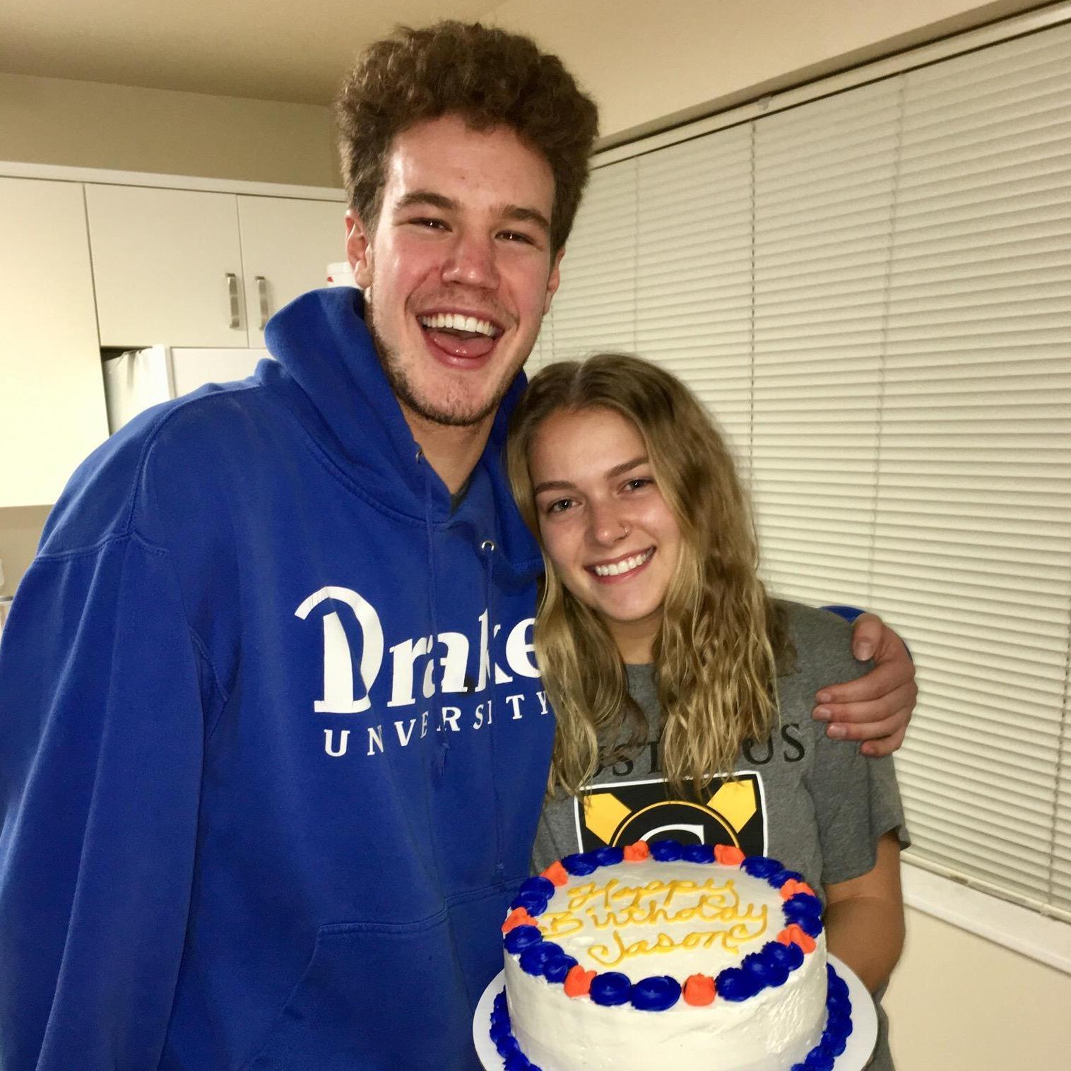November 2017: Our first photo together as an (almost) couple