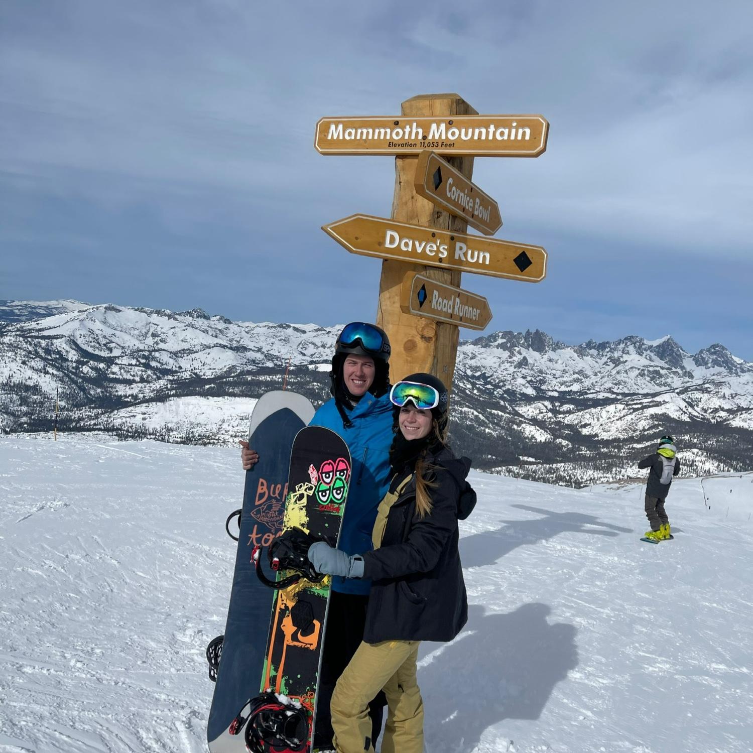 Our first snow trip to Mammoth together