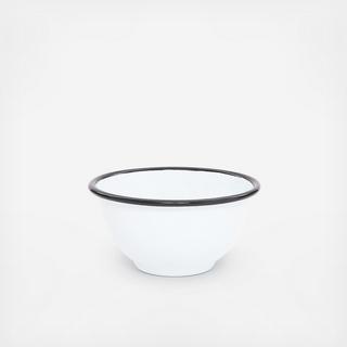 Vintage Enamelware Small Footed Bowl, Set of 4