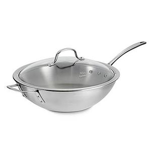 Calphalon® Tri-Ply Stainless Steel 12-Inch Stir Fry Pan with Lid