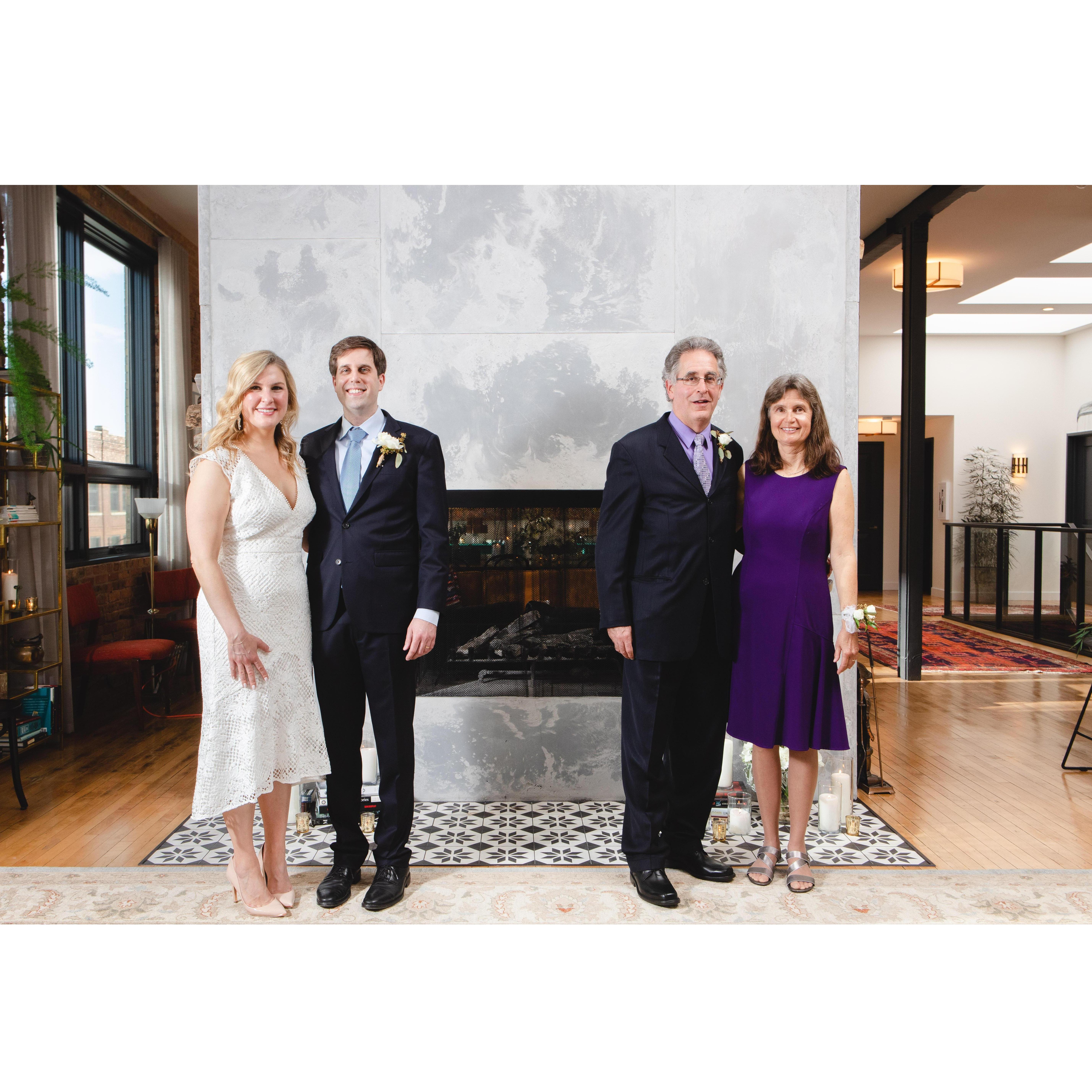 With Dan's parents, Tom and Mary Wolff