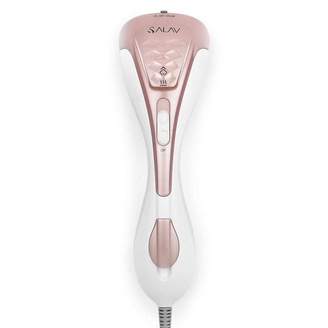 SALAV Handheld Clothes Steamer + Iron 2-in-1, 2 Steam Settings, for Both Vertical & Horizontal Garment Handling, Ceramic Coated Metal Steam Panel, 150ml Big Water Tank, 1150 Watt, HS-100 Rose Gold