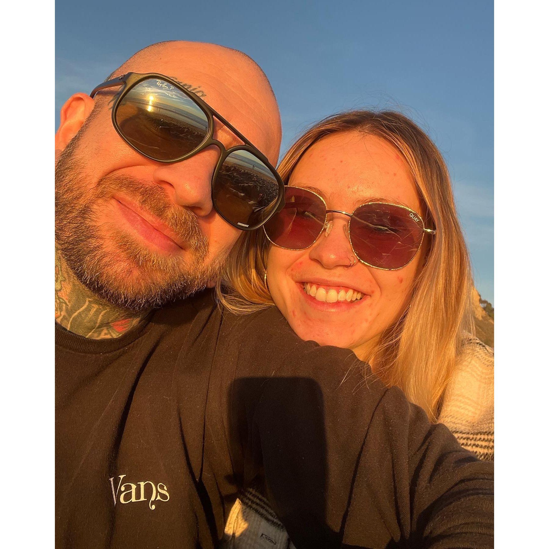 Our 1st Christmas living together, spent on the beach!