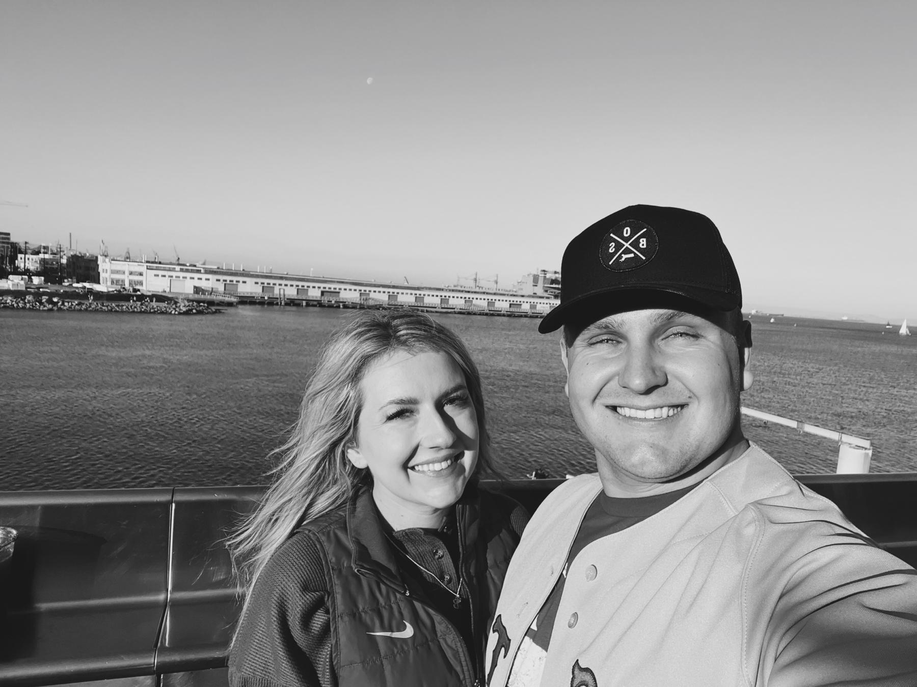 Brendan introduced Molly to the love of baseball games. She had no choice but to adopt the Red Sox fan lifestyle.