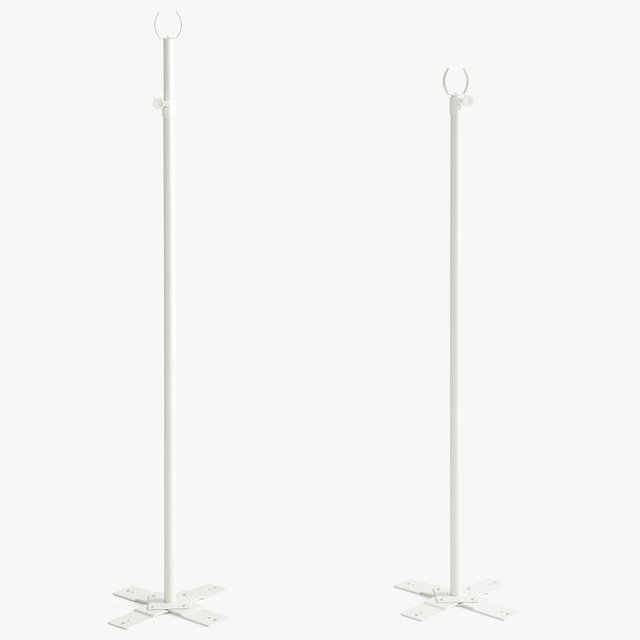 Outdoor Standing String Light Posts, Set of 2 - White