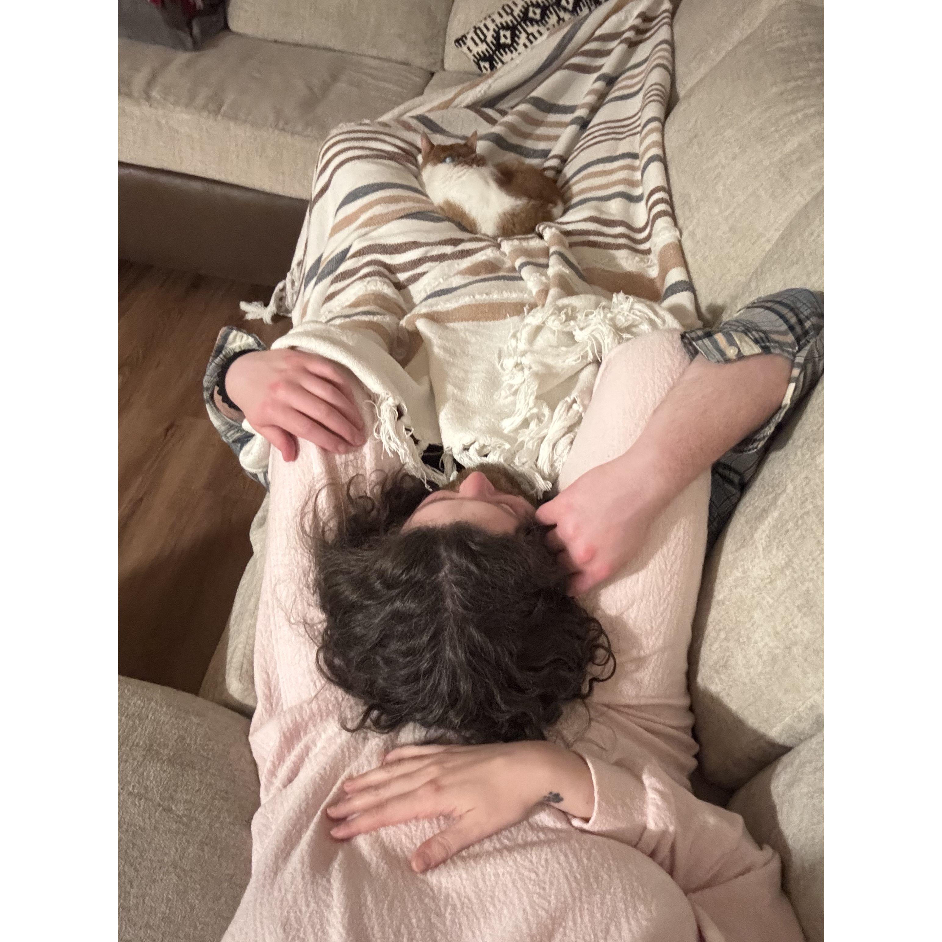 2.8.25 - Snuggles on the couch