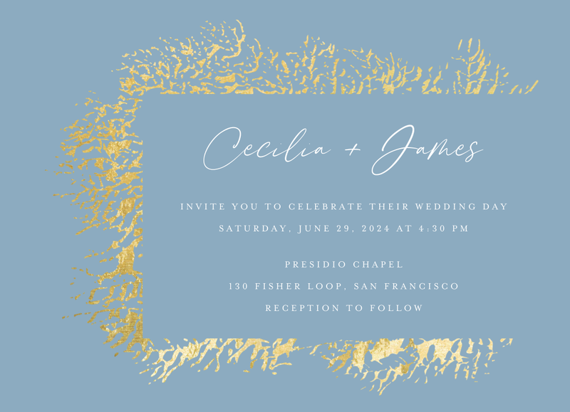 Zola Wedding Invitations - Santini Landscape Foil