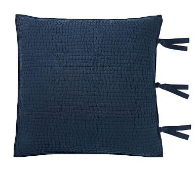 Pick-Stitch Handcrafted Sham, Euro, Midnight Blue