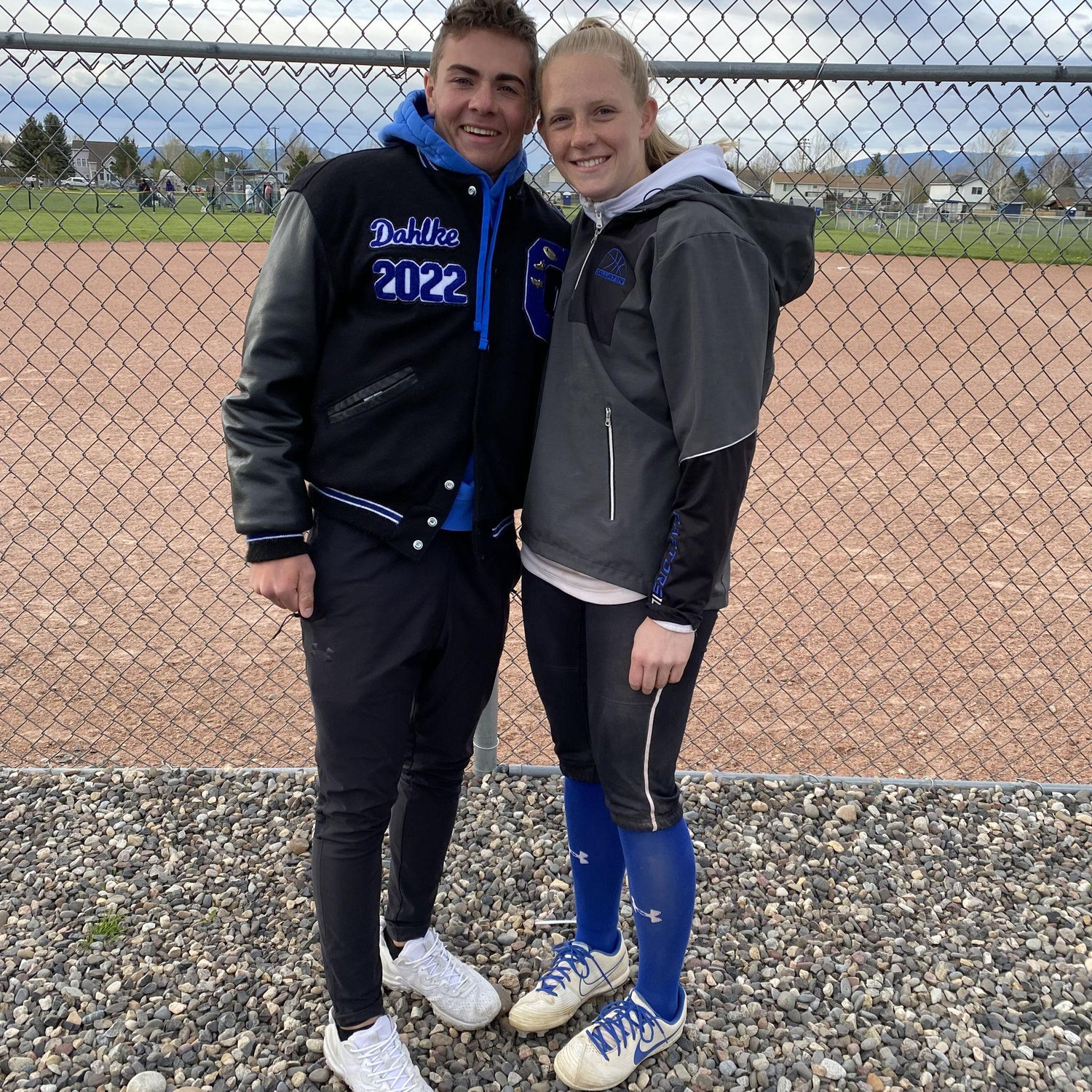 Noah supporting Makyah for softball.
