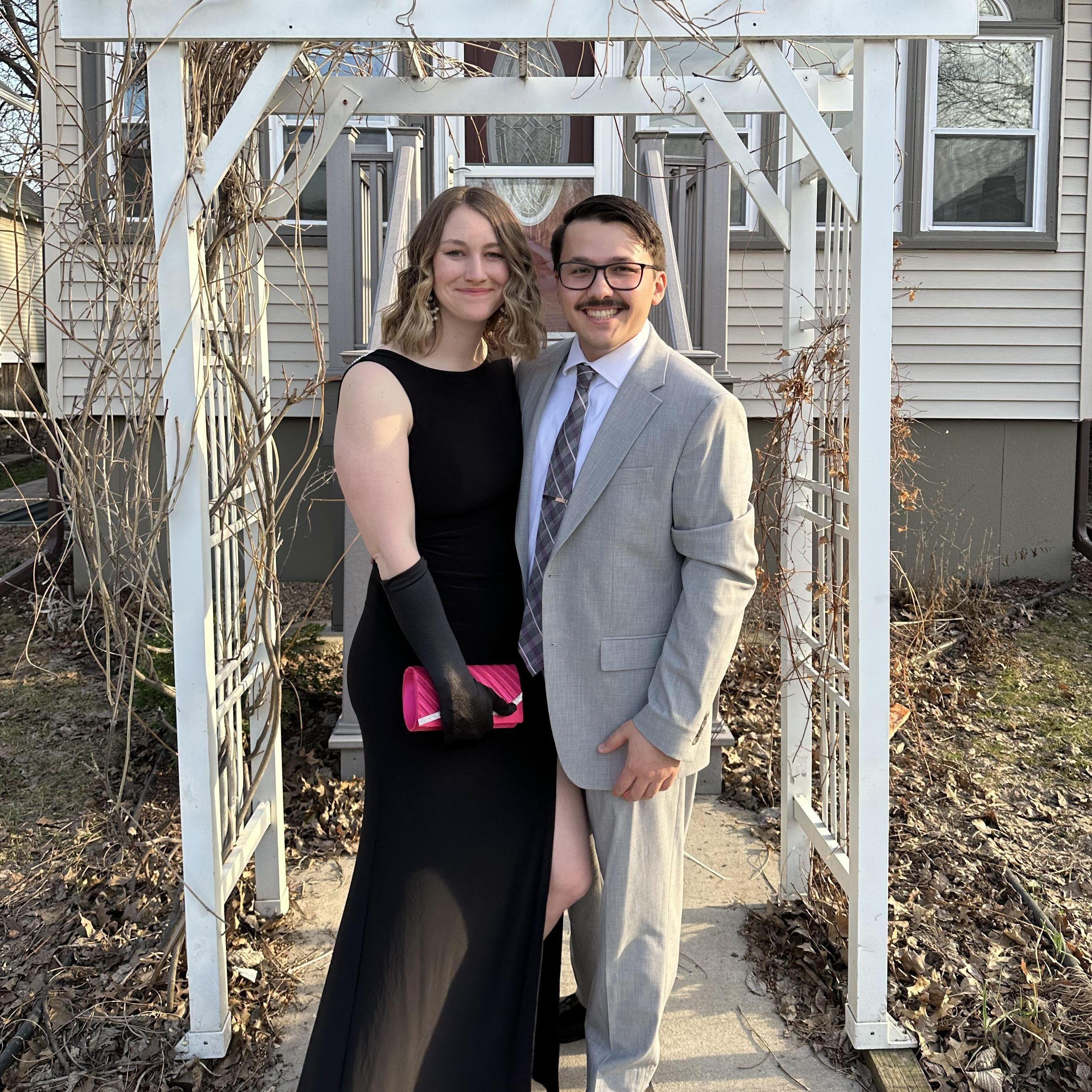 Another photo of adult prom! This is Kayla's high school prom dress!