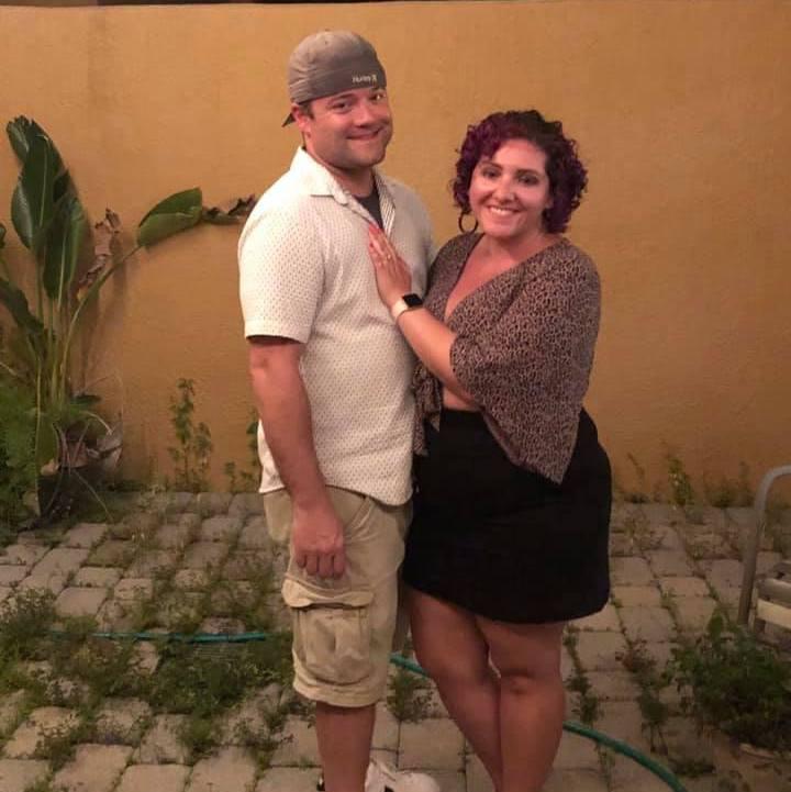 Immediately after Mark proposed, August 2020