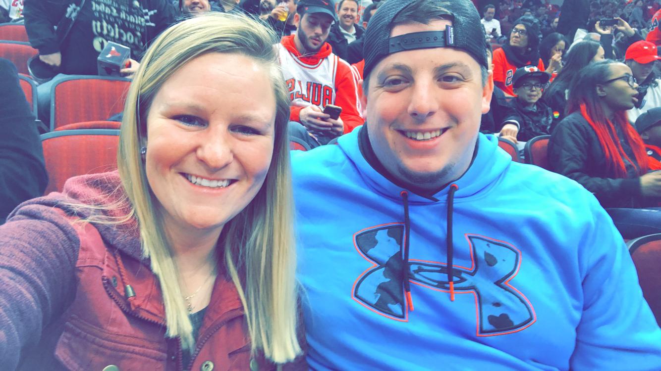 Bulls game, second row!