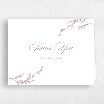 Dusty Rose, Pink Wedding Thank You - Eleanora Landscape