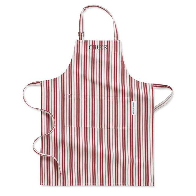 Williams Sonoma Classic Stripe Personalized Apron, Claret Red