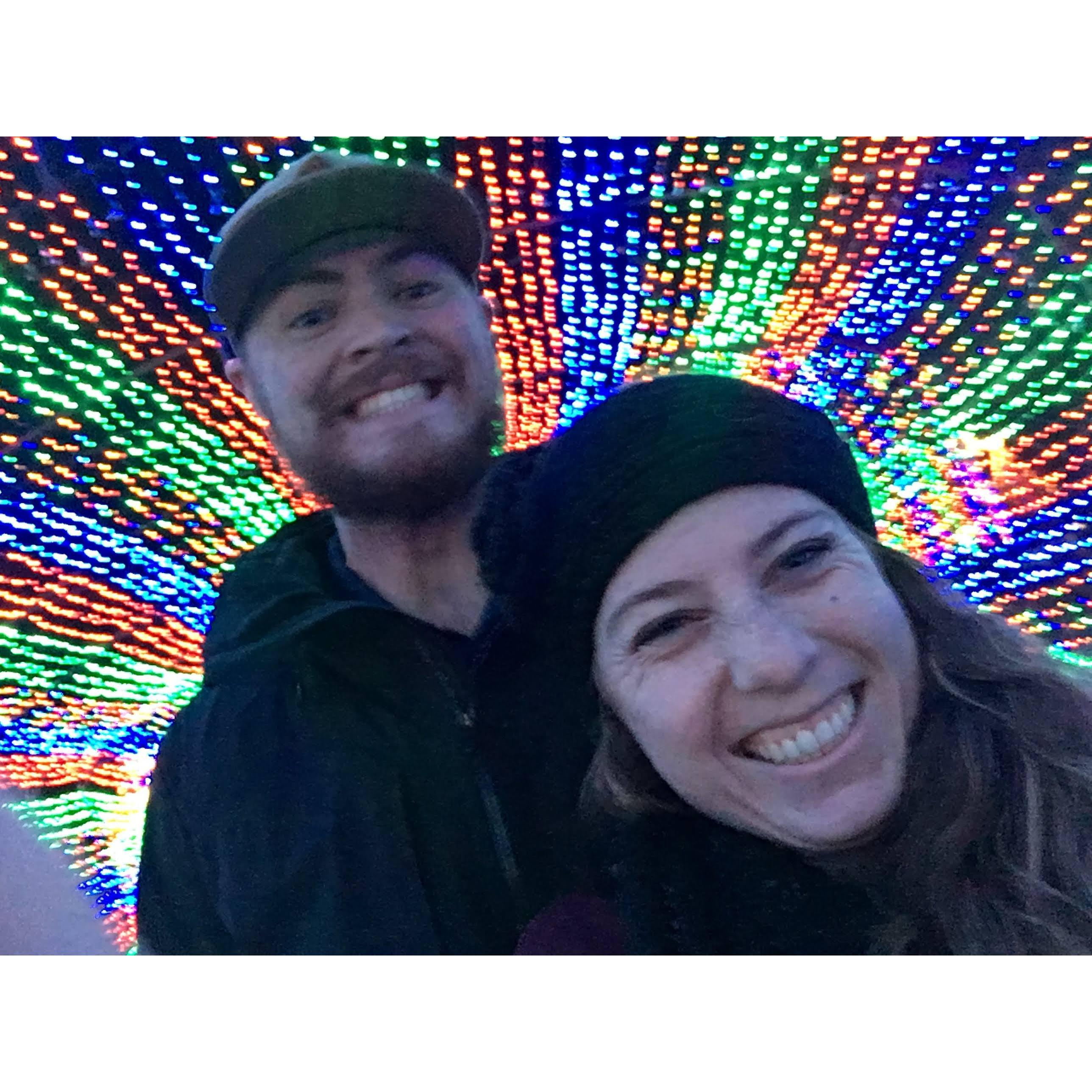 Our yearly Holiday Tradition at Trail of Lights. 