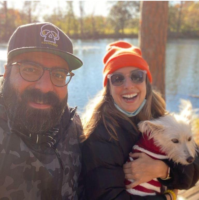 Walking around Audobon Park during our first Christmas in New Orleans. Gabe really likes this camo jacket.