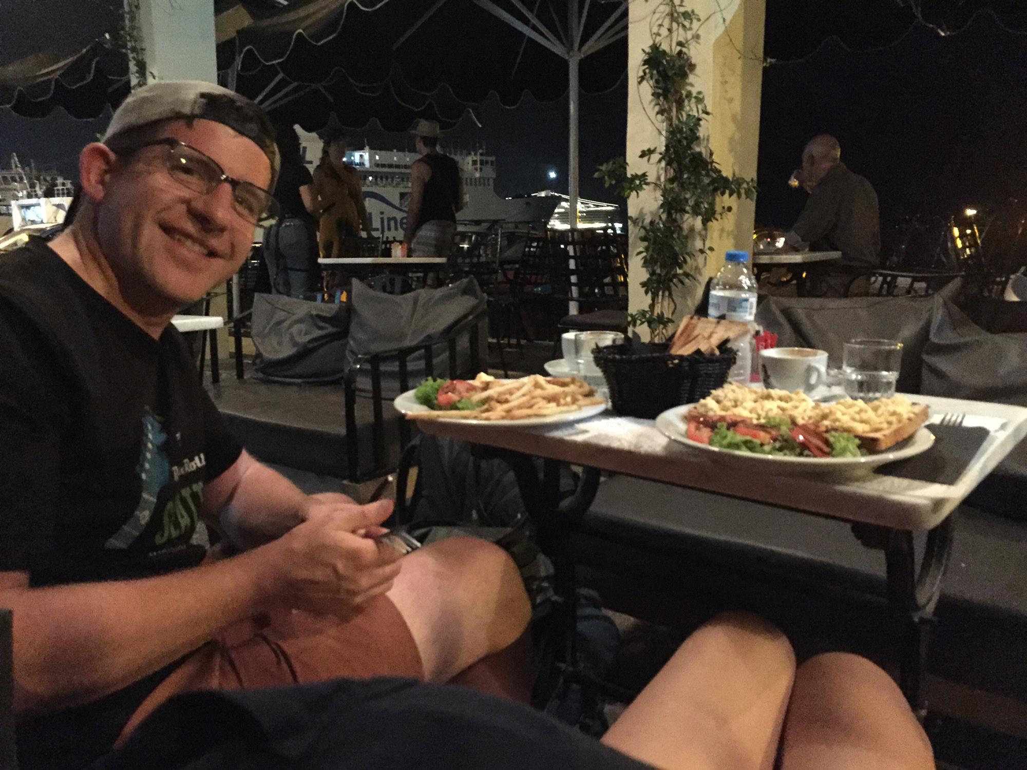 Landed in Corfu, 4:30am