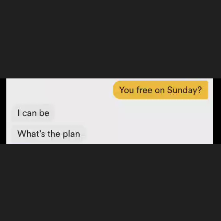 Sterling's screenshot of their initial Bumble messages.