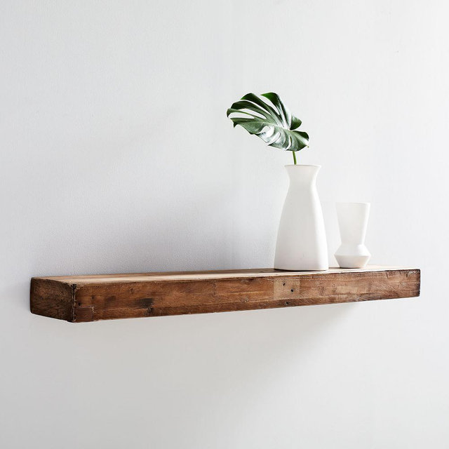 Reclaimed Wood Floating Shelf: 4'