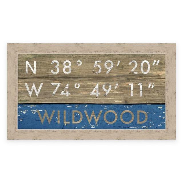 Wildwood, NJ, Coordinates Framed Wall Art